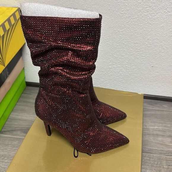 Thalia Sodi Womens Raquell Pointed Toe Rhinestones Mid-Calf Boots (WIDE) - Picture 4 of 6